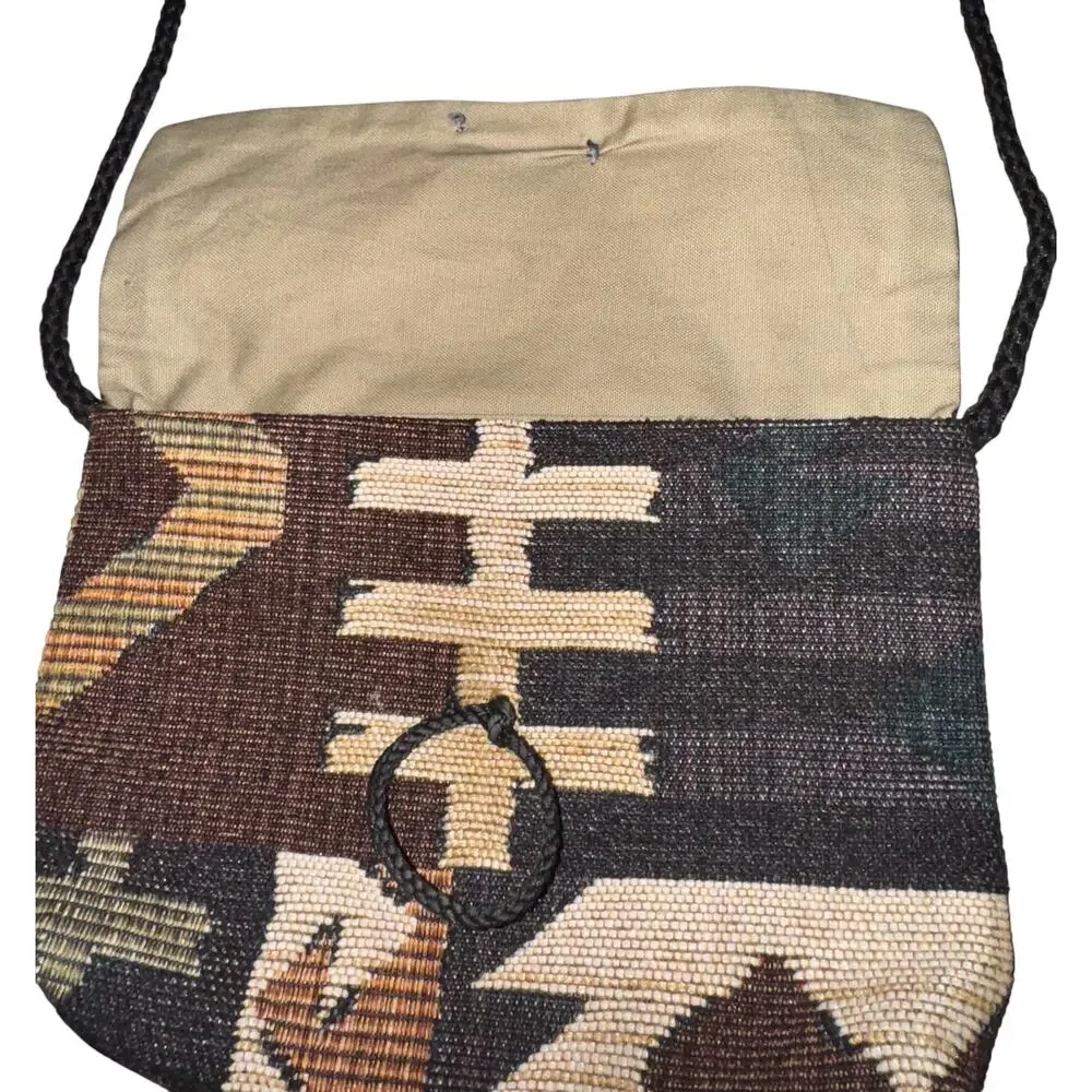 Kokopelli‎ Tapestry Crossbody Purse Bag Southwestern Geometric Western Aztec